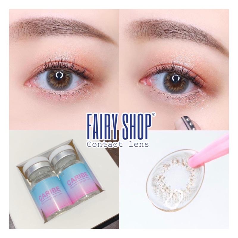 1 Chiếc Kính áp tròng Caribe Gray 14.0mm - FAIRY SHOP CONTACT LENS - độ 0 đến 8 silicone hydrogel Lens cho mắt thở