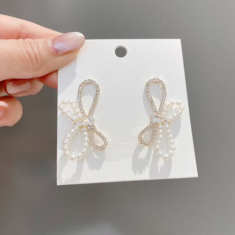 Khuyên Tai Bạc S925 Chế Tác Thủ Công Hàn Quốc Đá Zircon Cao Cấp