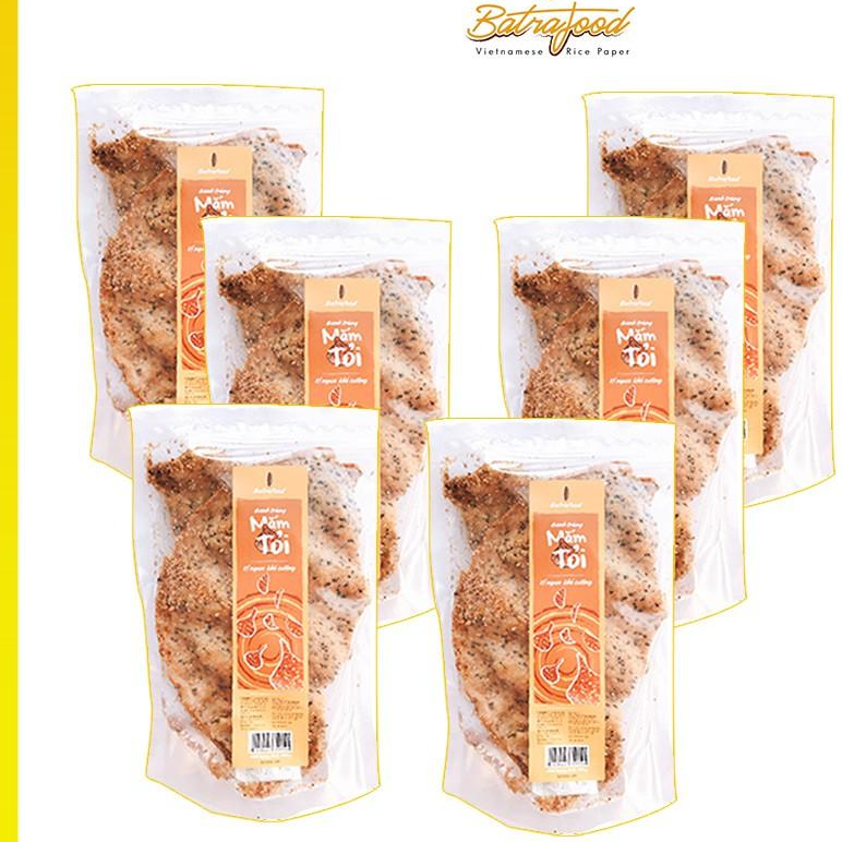 [Bán chạy] [COMBO 6 GÓI] - Bánh tráng mắm tỏi Batrafood 120Gr, Đặc Sản Đà Lạt, Ăn vặt bánh tráng đồ ăn vặt, mồi nhắm, mồi nhậu ngon, giá rẻ cho dân văn phòng, học sinh