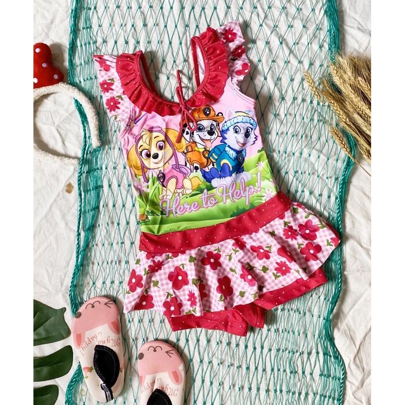 Bộ đồ bơi bikini liền bé gái in hình chó cứu hộ Paw patrol siêu xinh