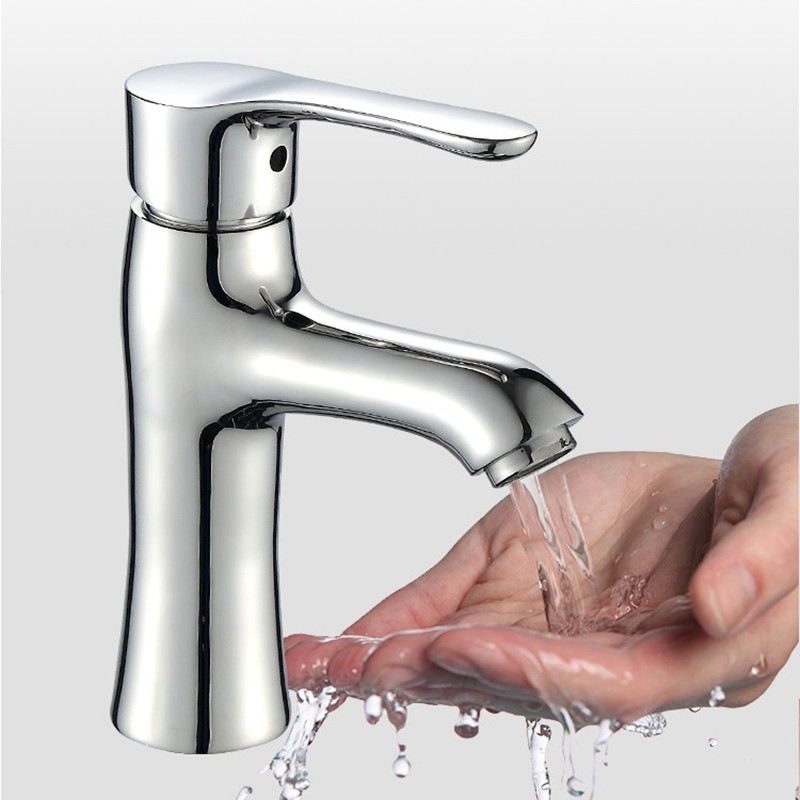 Vòi lavabo nóng lạnh - tặng kèm nắp lọc bồn rửa