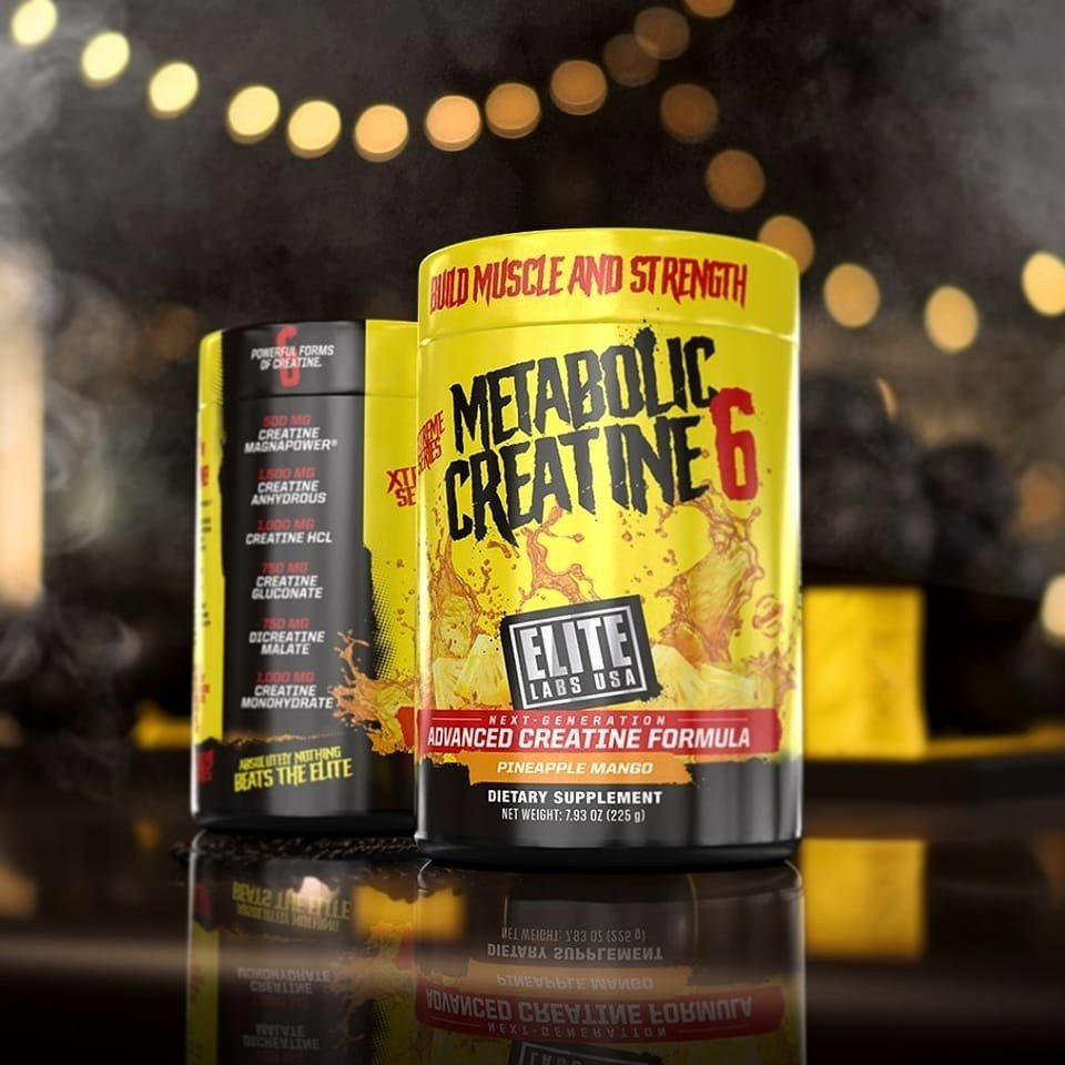 Creatine Metabolic tăng cường sức mạnh cơ bắp vị xoài đào Elite Labs - sữa bổ sung sức khỏe trong tập luyện