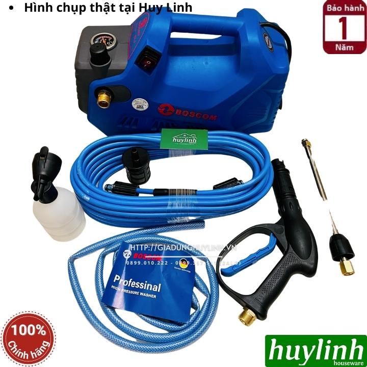 Máy xịt rửa xe Chỉnh Áp Boscom BT8 - 3200W - Tặng kèm béc rửa máy lạnh - motor từ lõi đồng 100%