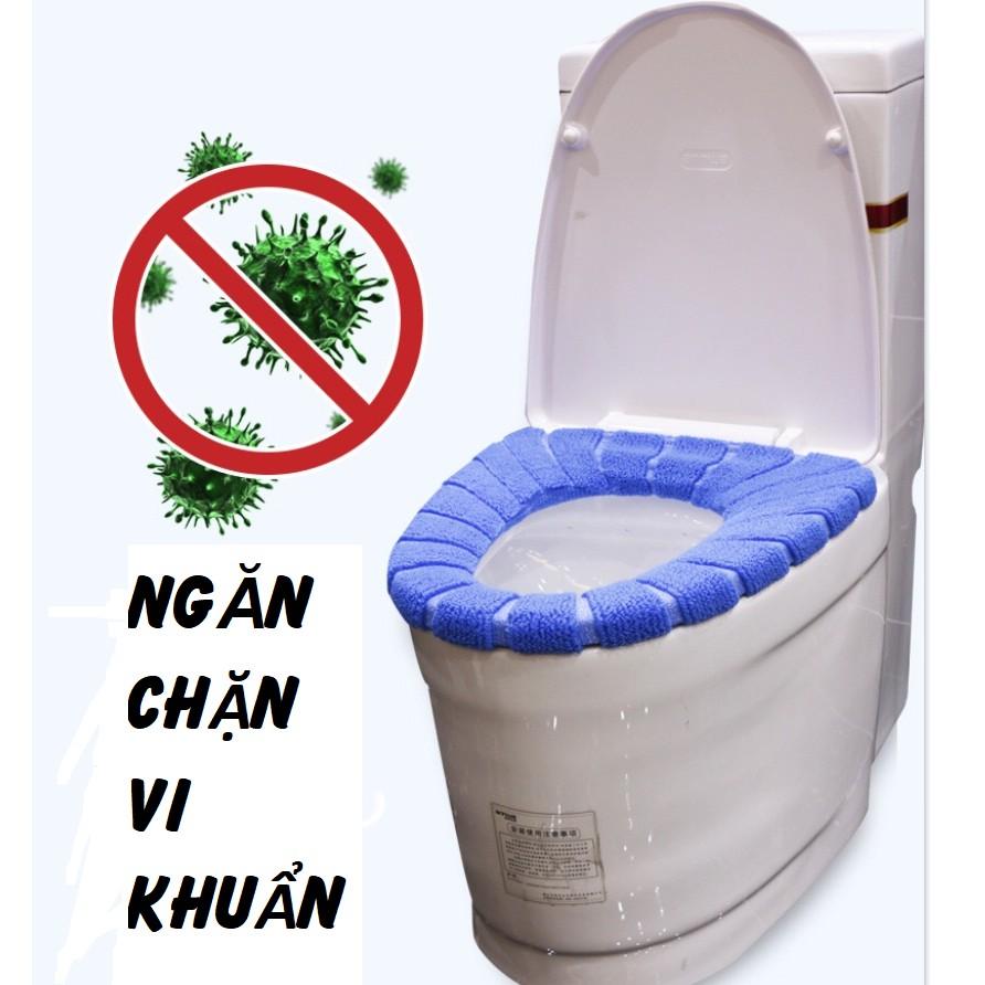 Miếng Lót Bồn Cầu Chống Lạnh Bằng Vải Bông Đệm Lót Bồn Cầu Không Đau Tê Mông Khi Ngồi Lâu