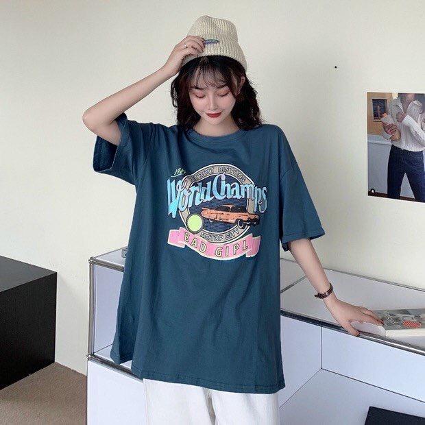 Áo thun tay lỡ form rộng - phông nam nữ cotton oversize - T shirt bad gipl a - 2N Unisex