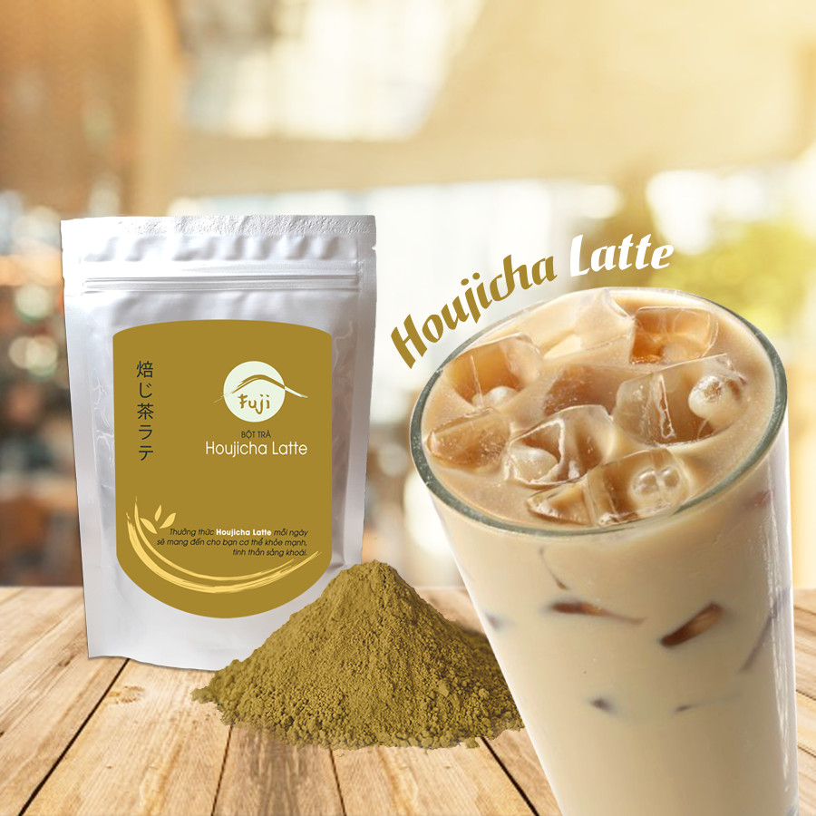 Bột Trà Fuji Houjicha Latte 200g - Hàng chính hãng, 100% tự nhiên