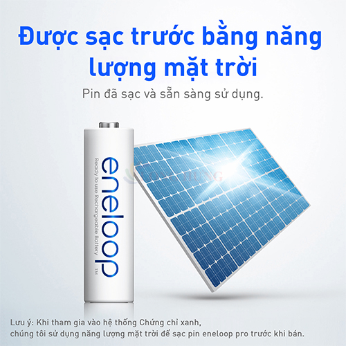 Vỉ Pin sạc Panasonic Eneloop AAA 800mAh BK-4MCCE/2BT (2 viên/10 viên) - Hàng chính hãng
