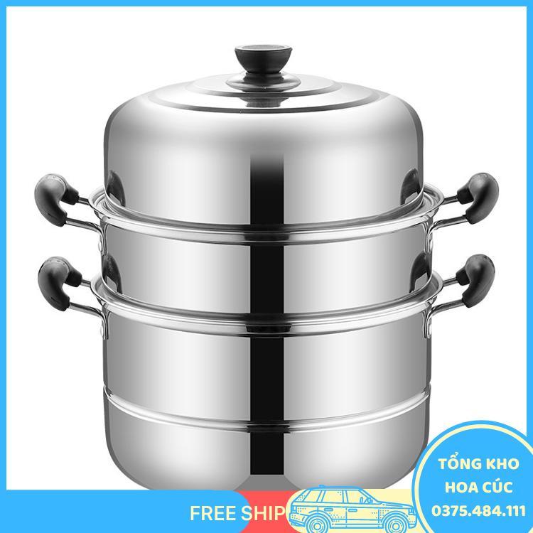 Nồi Hấp Inox 3 Tầng 30Cm Siêu Bên Tiện Lợi - Vận Chuyển Miễn Phí Toàn Quốc