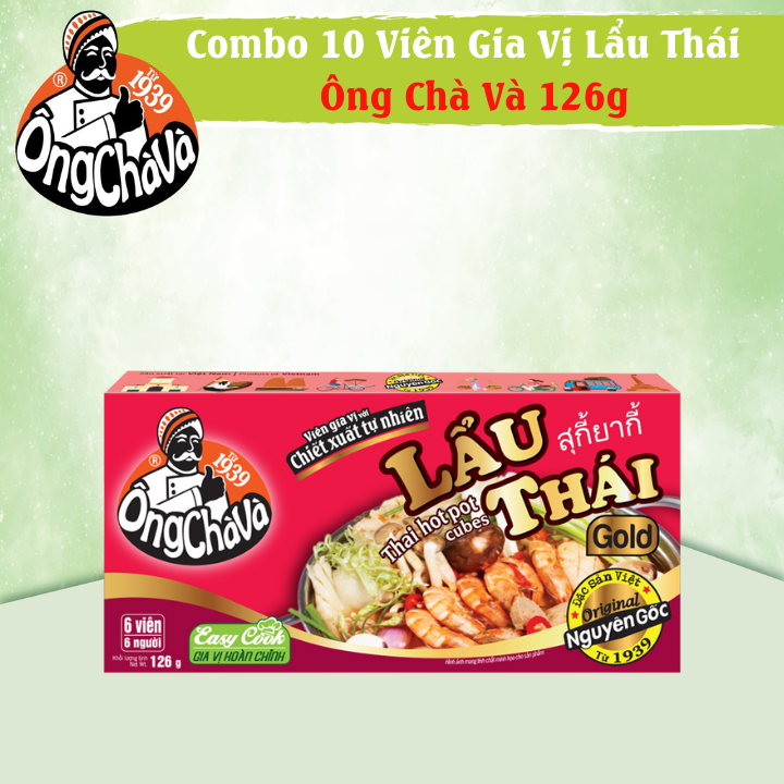 Combo 10 Hộp Viên gia vị Lẩu Thái Ông Chà Và 126gr