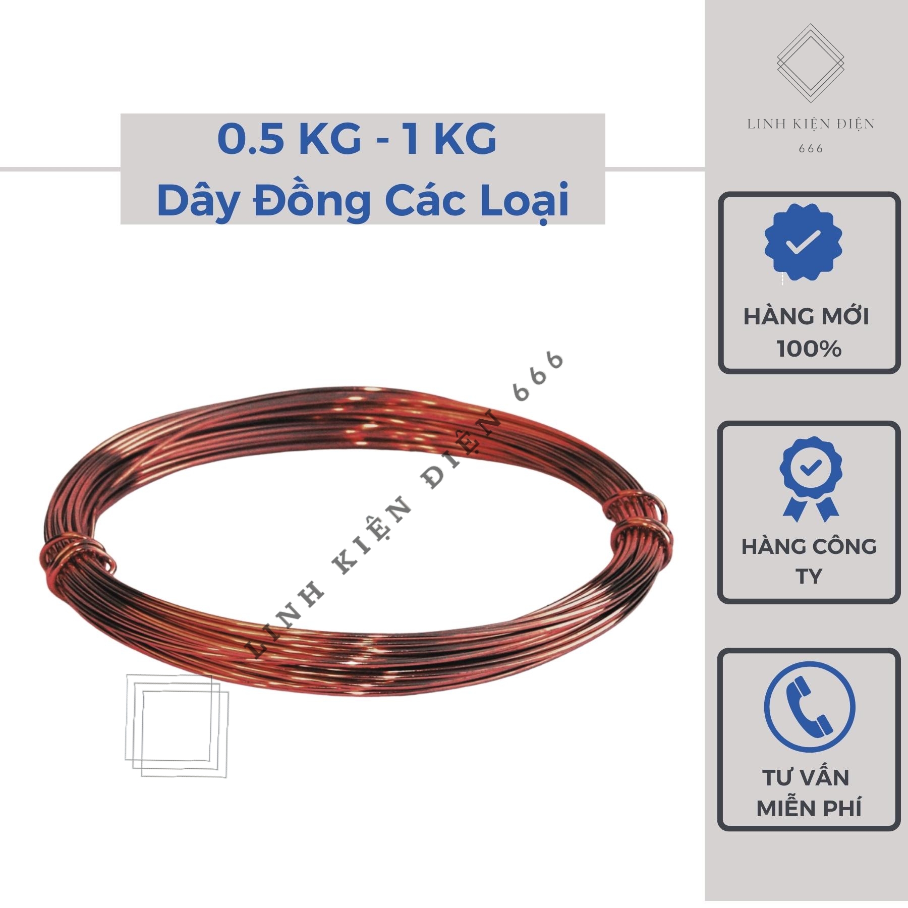 Dây Đồng Cách Điện (0.1 - 2.0 mm) 0.5 Kg và 1 Kg Quấn Biến Áp Quấn Motor