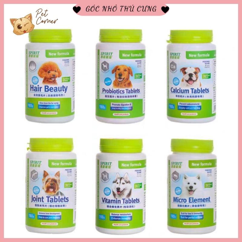 Viên SPIRIT bổ sung dinh dưỡng canxi, vitamin, khoáng, dưỡng lông cho thú cưng - Chăm sóc sức khỏe cho chó mèo