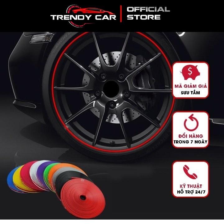 Freeship PK ô tô | chỉ viền bánh xe, nẹp chống xước lazang xe hơi,cao su dán viền trang trí bánh ô tô cuộn 8m chất lượng