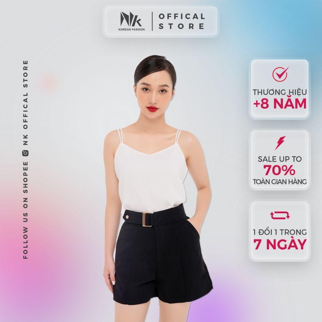 Quần Sooc Thiết Kế Nữ NK FASHION Có Đai Cạp Kèm Cúc Kiểu, Chất Liệu Cao Cấp Chống Nhăn Xù NKFQU2106001