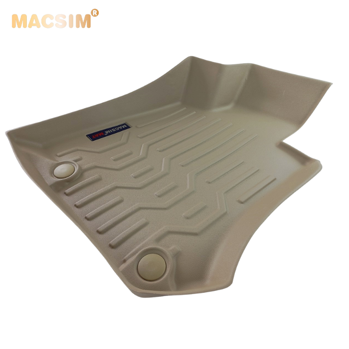 Thảm lót sàn xe ô tô Mercedes GLC 2016 -2020 Nhãn hiệu Macsim chất liệu nhựa TPV cao cấp màu be