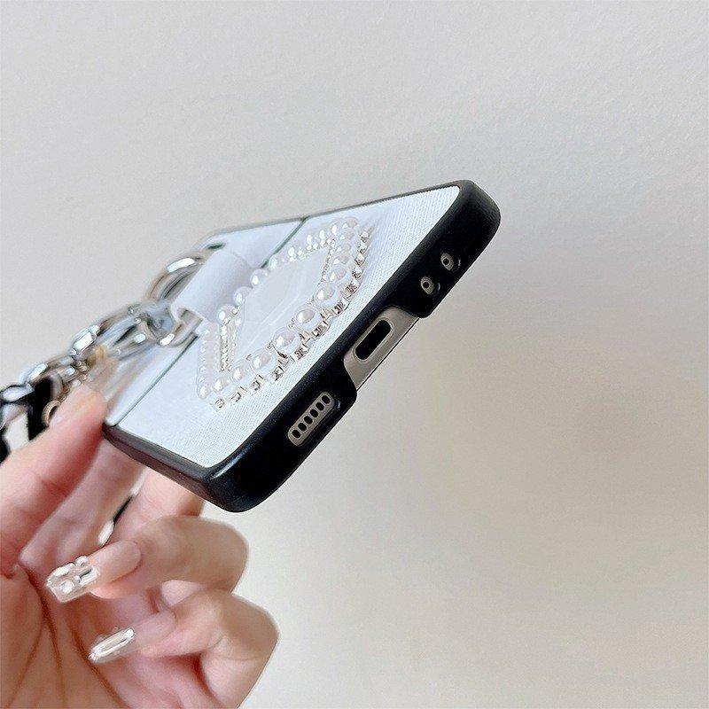 Ốp Lưng Cho Samsung Z Flip 4 / Z Flip 3 Nơ Chấm Bi Có Dây Đeo Chéo - Bum Store Galaxy