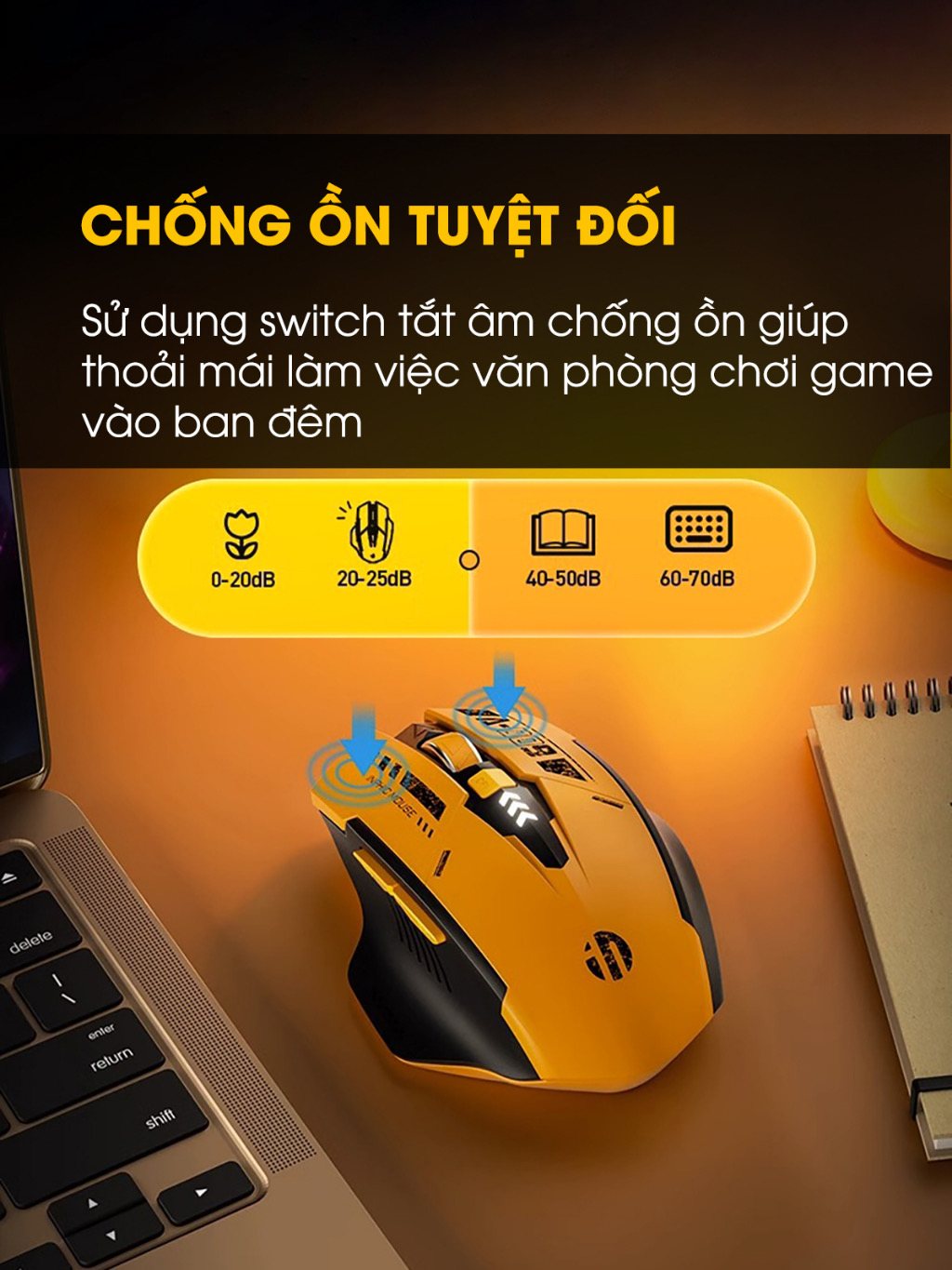 ￼Chuột không dây bluetooth TEKKIN A9 gaming máy tính 6 nút silent tắt âm led hiển thị pin gundam game công thái học rob - hàng nhập khẩu