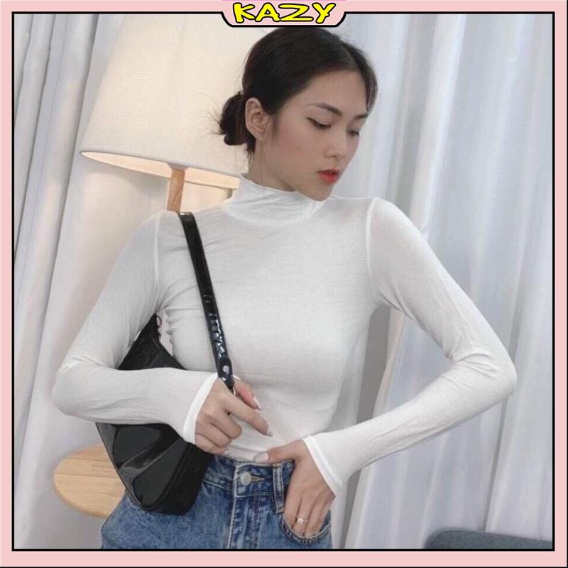 Áo thun dài tay cao cổ KAZY STORE A002