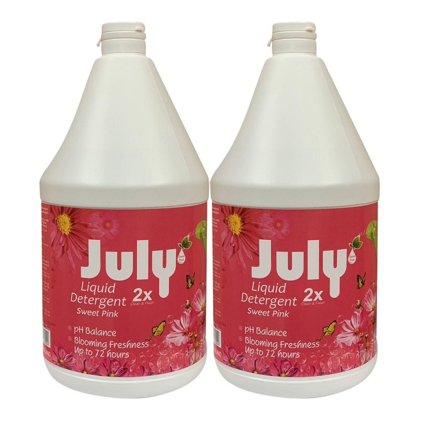 Combo 02 can Nước giặt xả July 2X Pink Sweet - 3500ml
