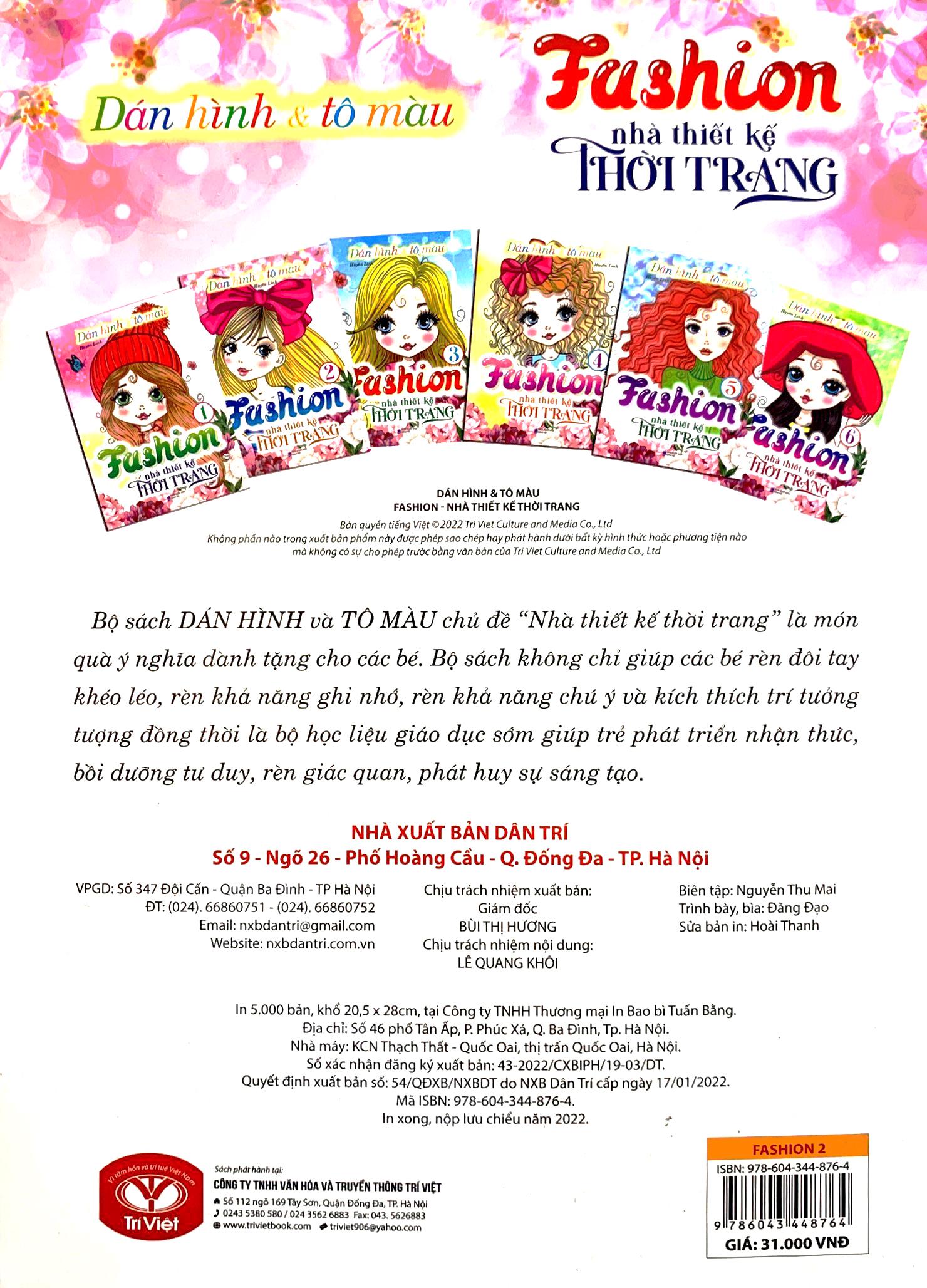 Dán Hình Và Tô Màu - Fashion Nhà Thiết Kế Thời Trang 2