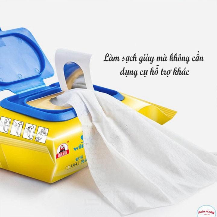 Giấy ướt lau giầy, lau túi đa năng mang đi du lịch