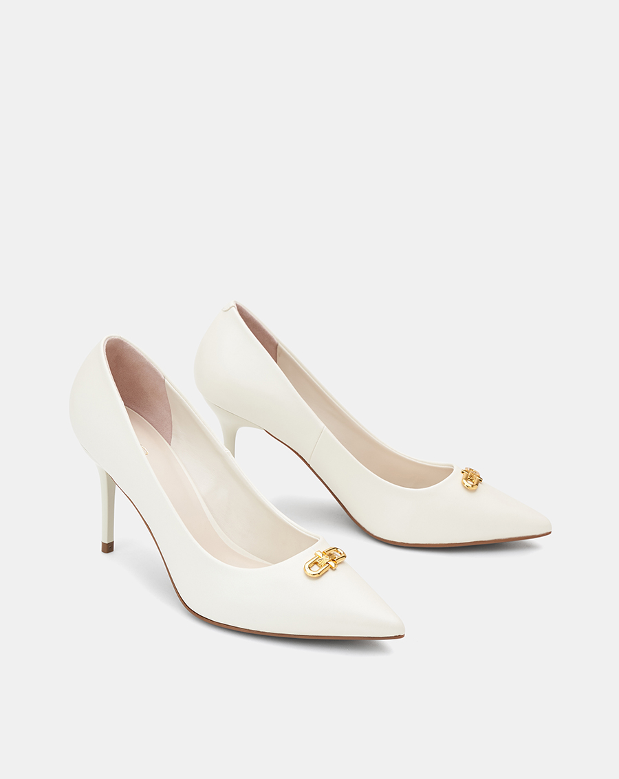 Giày Cao Gót Nữ 9cm Thời Trang JUNO Giày Cao Gót Pump Phối Khóa Trang Trí CG09167