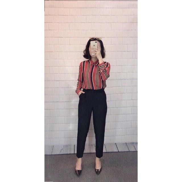 B31 - QUẦN BAGGY TÂY CÔNG SỞ LOẠI ĐẸP 2 MÀU ĐEN/ GHI XÁM