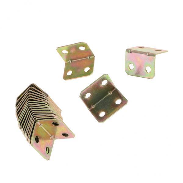 7x20pcs Polished Angle Fixed Bracket Furniture Frame Cabinet Connector 18 x 18 x 23mm