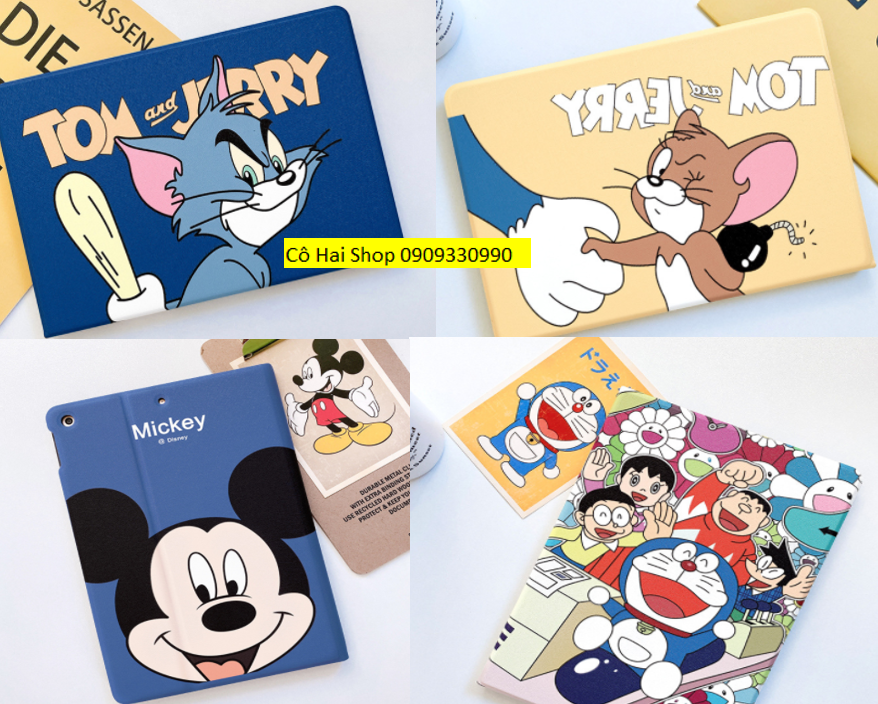 Bao da dành cho ipad 2017/2018/gen 5/6/Air 1/2 hoat hinh