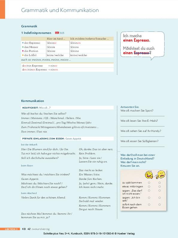 Schritte plus Neu 3+4: Deutsch als Zweitsprache für Alltag und Beruf / Kursbuch: Niveau A2