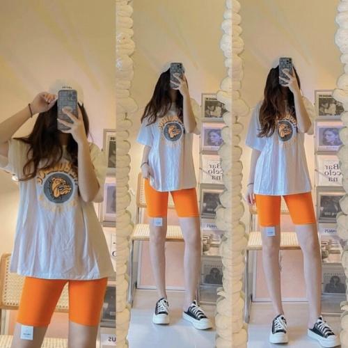 Quần legging lửng nhiều màu cạp chun trên gối legging đùi nữ ngố mặc ở nhà tập gym yoga ( L-03