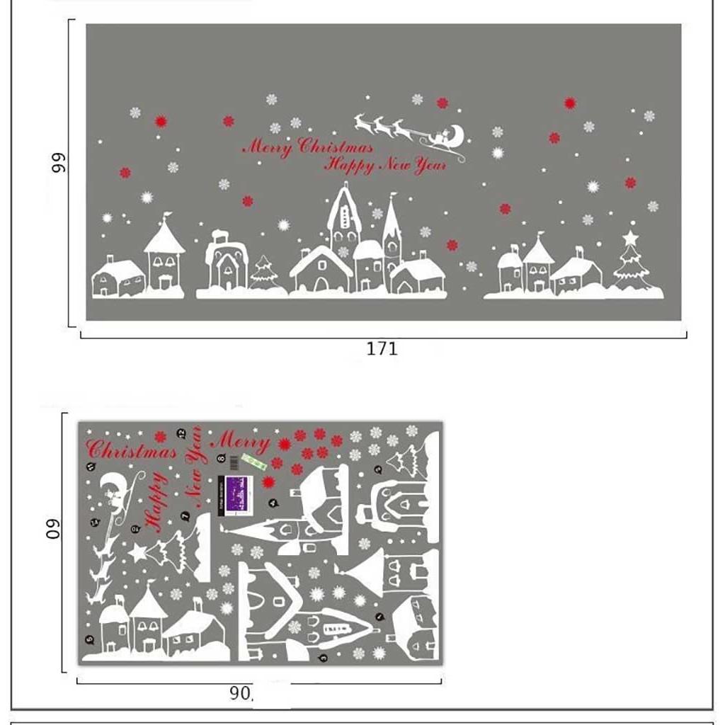 DECAL TRANG TRÍ NOEL 2 MẶT 2021 SỐ 30