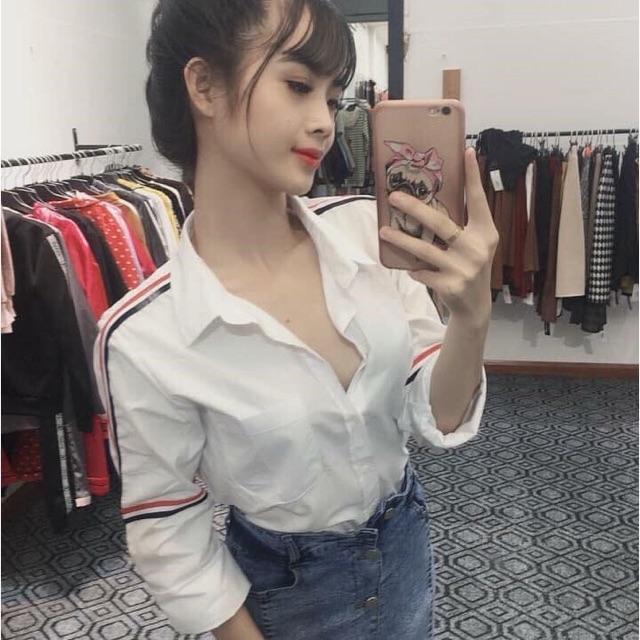 Áo sơ mi viền sọc MH