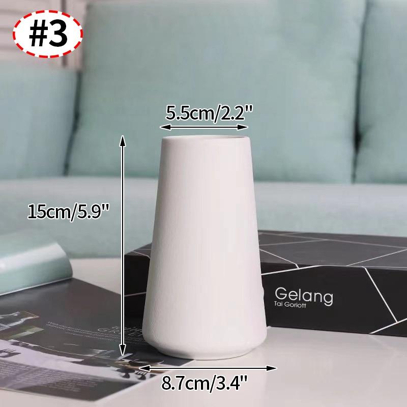 Bình hoa sứ màu trắng phong cách Bắc Âu dùng để trang trí phòng khách nhiều kiểu tùy chọn