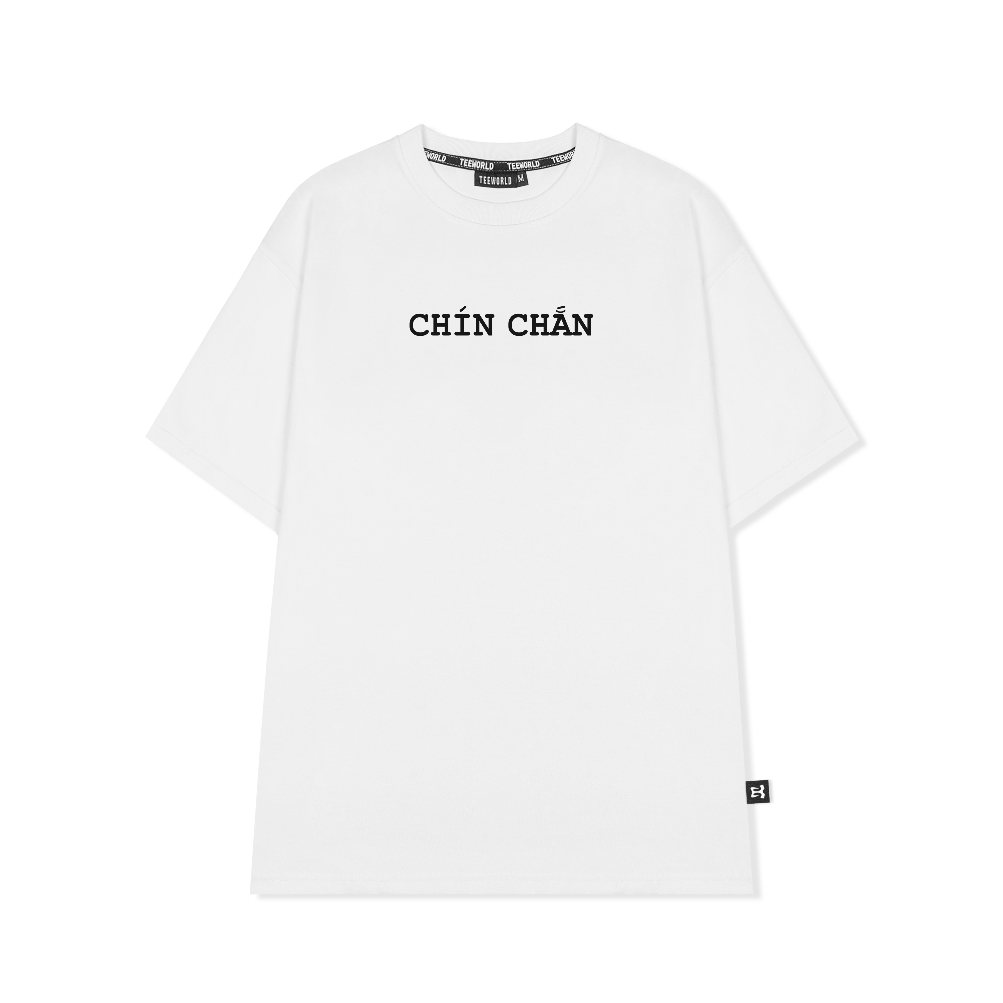 Áo thun Teeworld Chín Chắn T-shirt Trắng Đen Form Rộng Unisex Nam Nữ