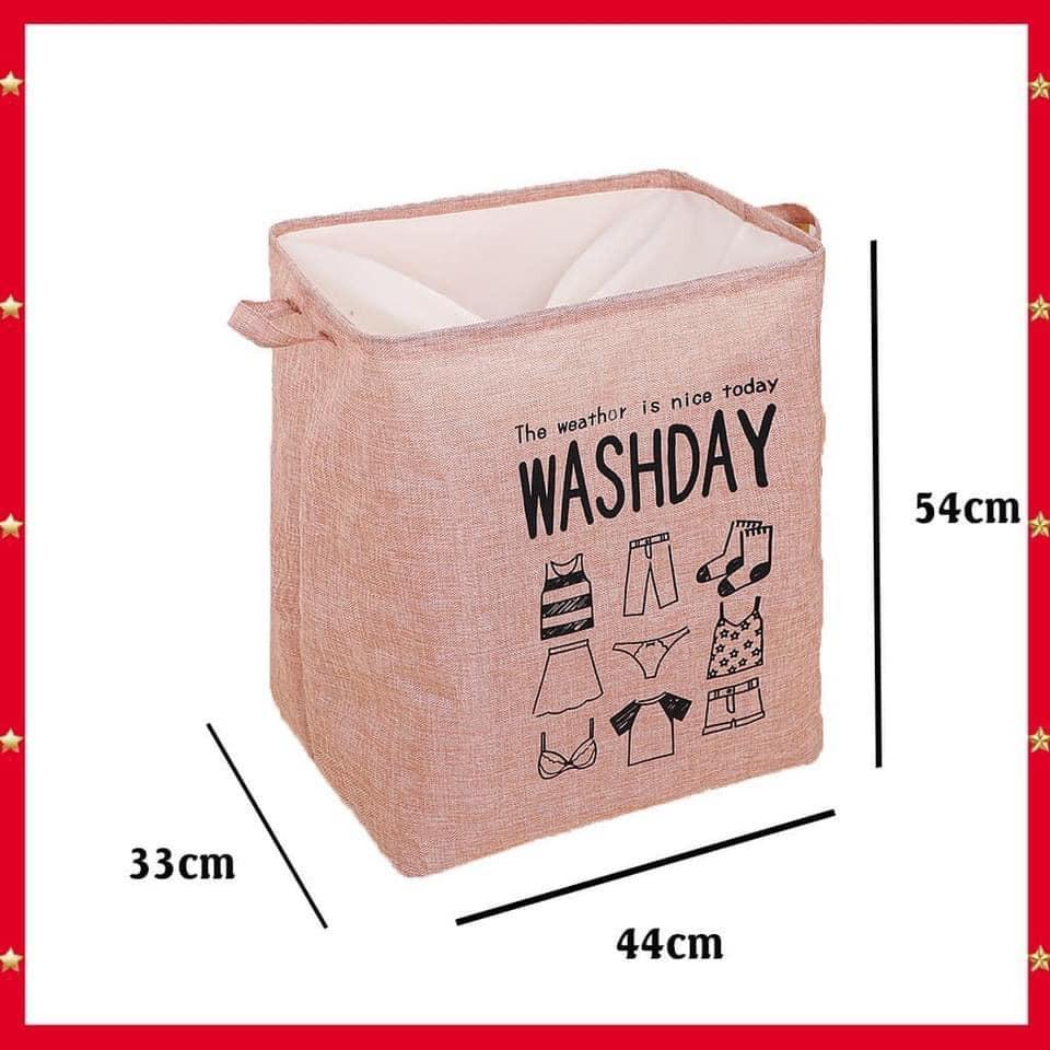 Giỏ đựng quần áo bằng vải cỡ lớn, túi đựng chăn màn đa năng washday có thể gấp gọn vintage xinh xắn