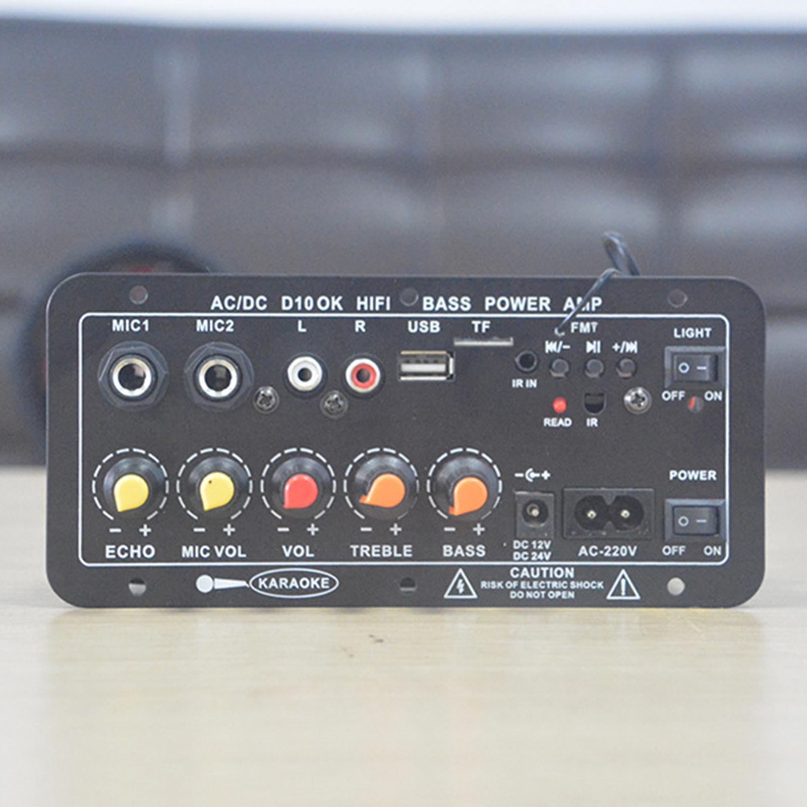 5 Inch 220V Stereo Bluetooth Amplifier Bass Power AMP Handsfree USB AUX