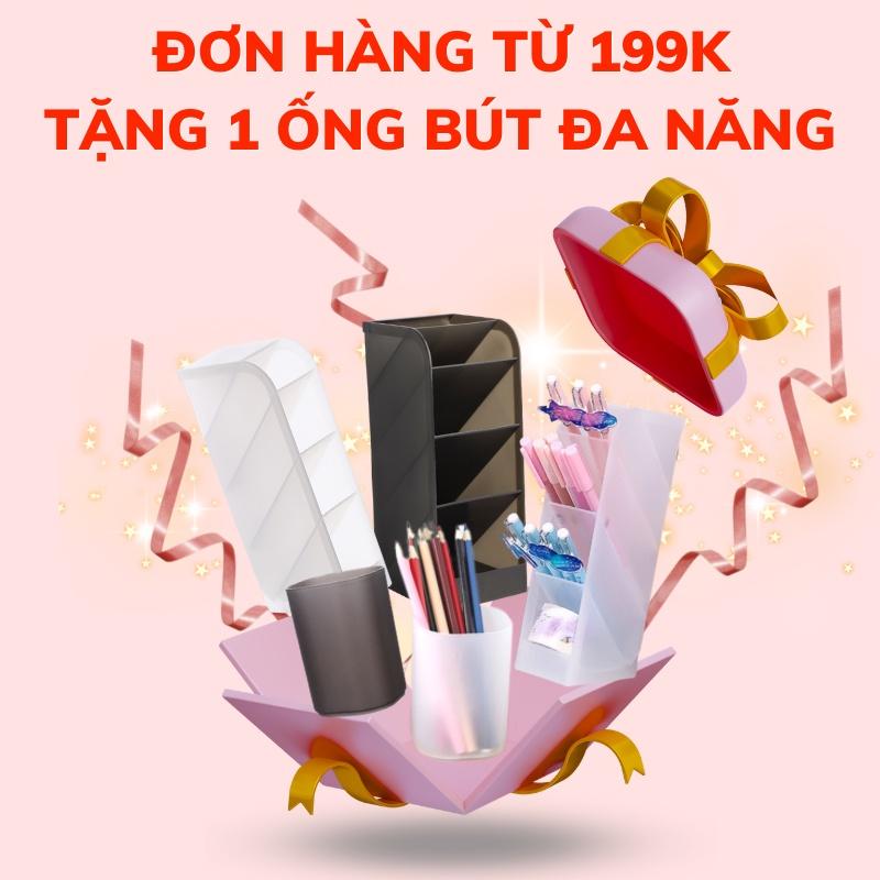 Kệ đựng bút DecorMe tủ đựng bút decor bàn học hộp đựng bút trang trí bàn học trong suốt nhiều ngăn sức chứa lớn