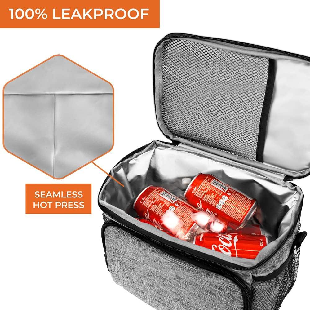 Hộp ăn trưa bằng chứng rò rỉ - Túi ăn trưa làm mát mềm có thể tái sử dụng với dây đai có thể điều chỉnh