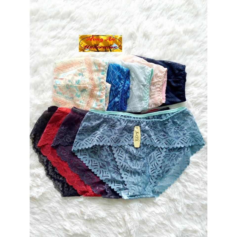 SET 5 Quần lót ren phối ngang, COMBO 5 quần lót ren kiểu thoáng mát