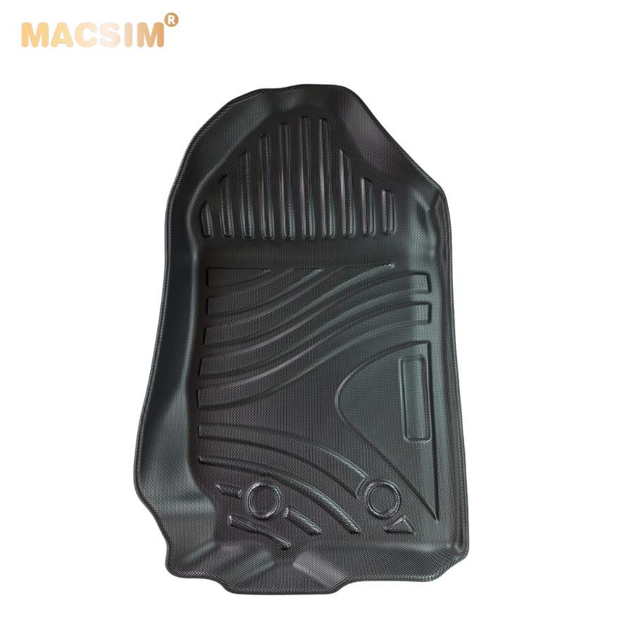 Thảm lót sàn xe ô tô Mazda Bt50 2013-2019 Nhãn hiệu Macsim chất liệu nhựa TPE đúc khuôn cao cấp - màu đen