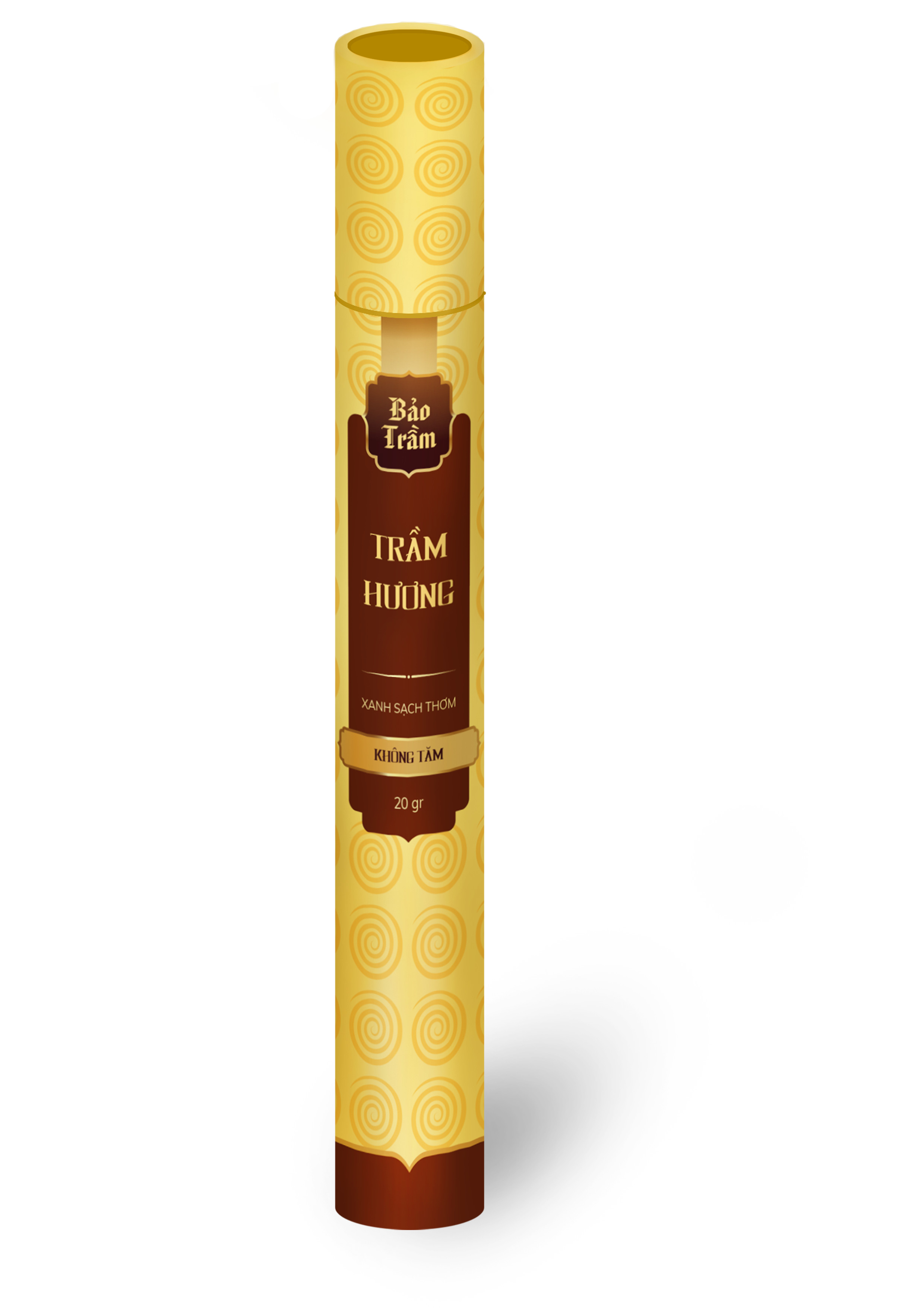 Trầm Thanh Cao Cấp 20cm – Hộp Vàng 20g – Bảo Trầm | Hương Trầm Tự Nhiên – Sạch – Thư Giãn