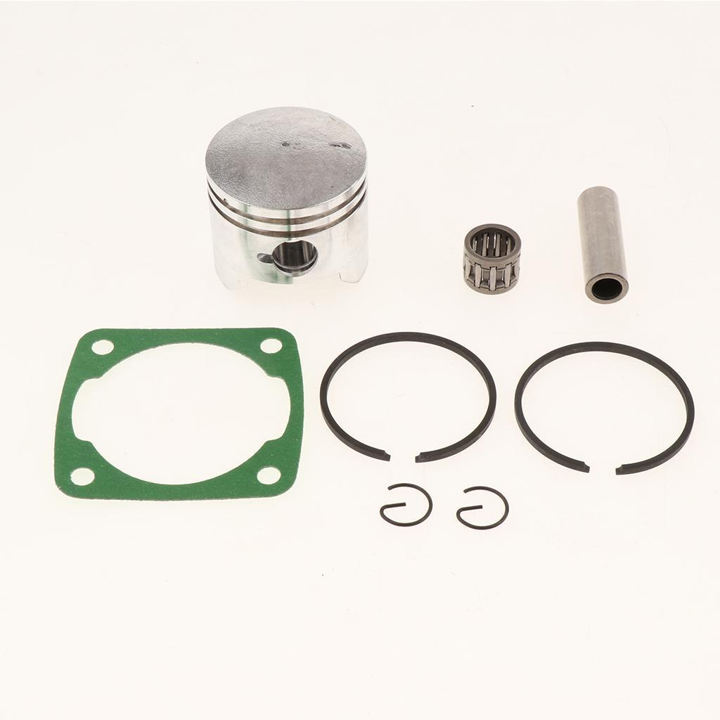 Cylinder Head Piston Kit with Rings Pin Clips for 49cc Engine