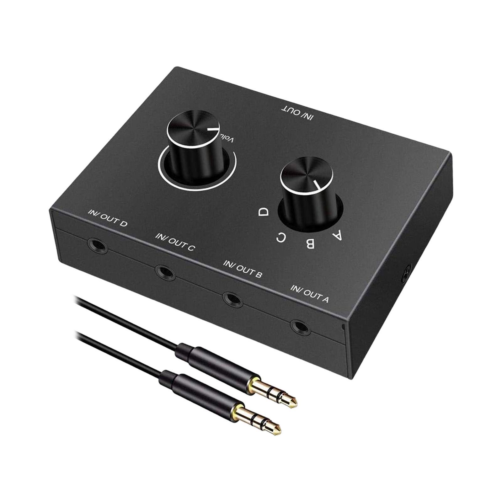 3.5mm Audio Switch Professional  Output Lightweight for Laptop PC