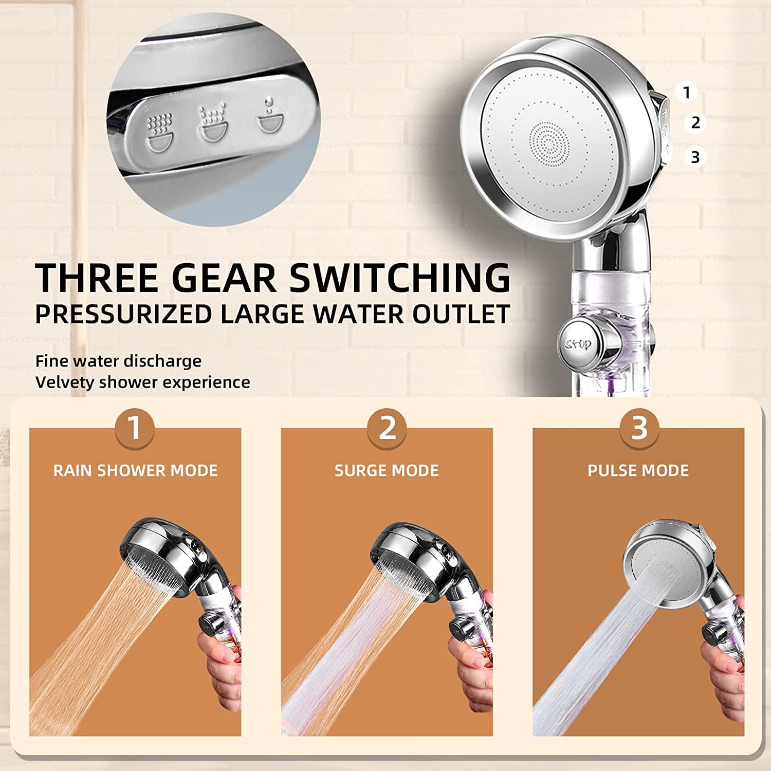 Vòi sen lọc cao áp với vòi sen cánh quạt điều chỉnh ba tốc độ