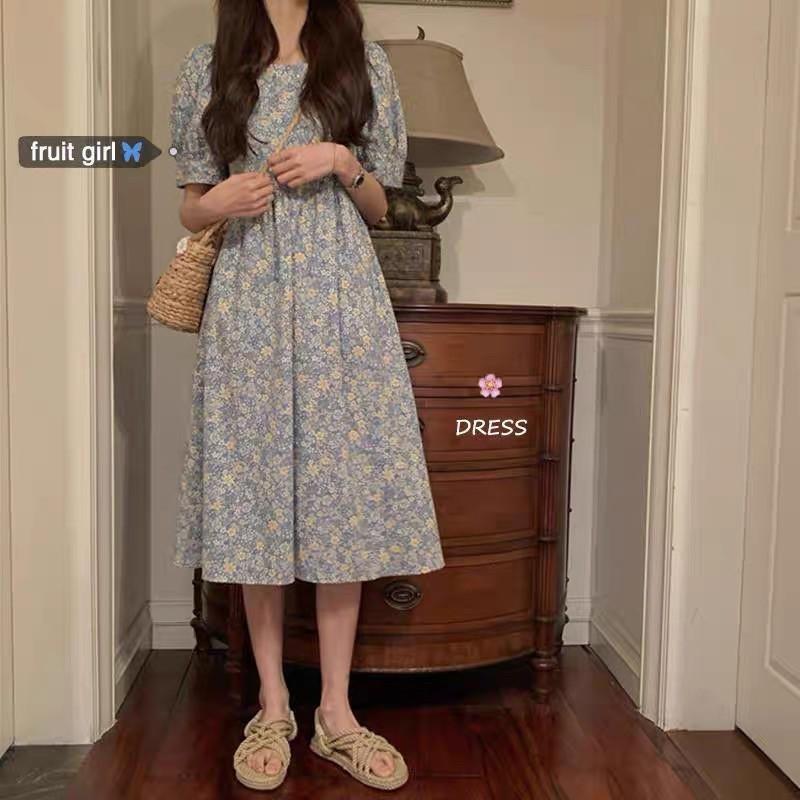 Váy Babydoll Hoa Nhí Vintage Siêu Dễ Thương