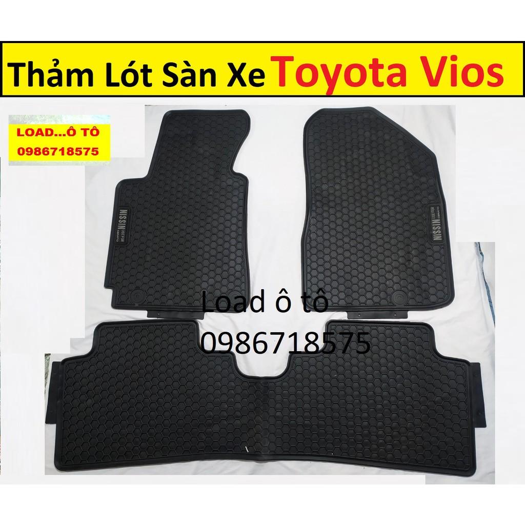 Thảm Lót Sàn Cao Su Đúc Xe Toyota Vios 2022-2019 Mẫu Tổ Ong Cao Cấp, Không Mùi