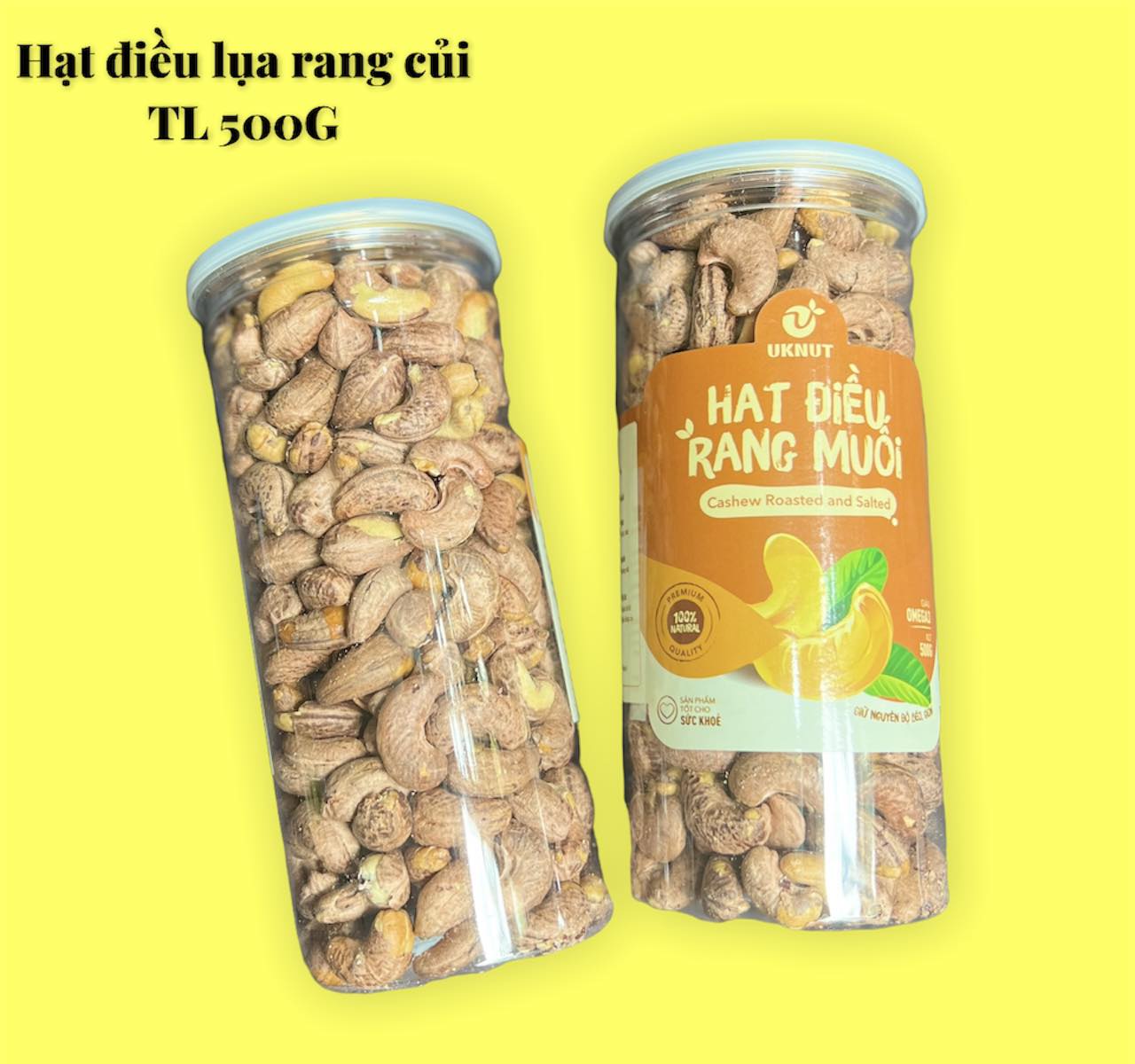 Hạt điều rang muối loại 1 Bình Phước 500g UKNUT