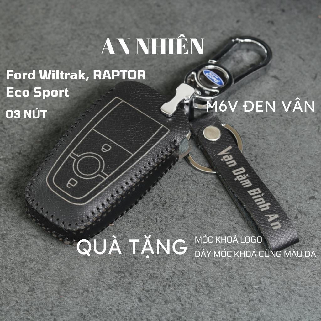 Bao da dành cho chìa khóa Ford Raptor, Bao da dành cho chìa khóa ô tô Ford Eco Sport, Ford Wild Track,Da bò thật, Khâu thủ công 9