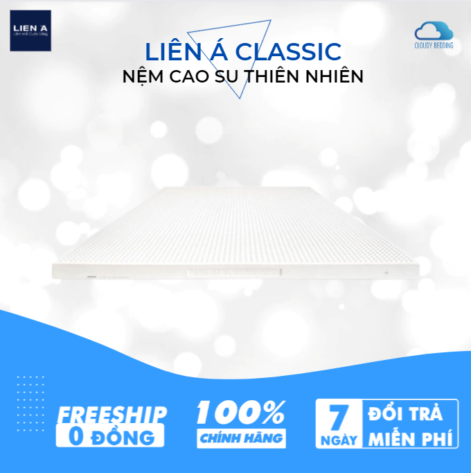 Nệm cao su Liên Á Classic 100% cao su thiên nhiên, nâng đỡ cột sống