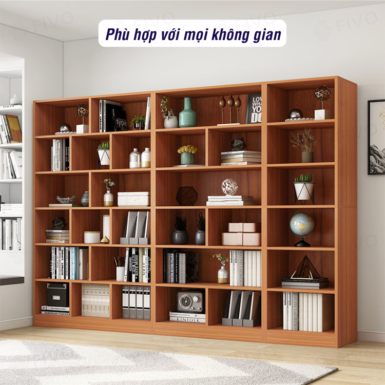 Kệ Sách Đứng Thông Minh Hiện Đại Tự Lắp Ráp FIVO Mẫu FB70 Chất Liệu Gỗ MDF Cao Cấp